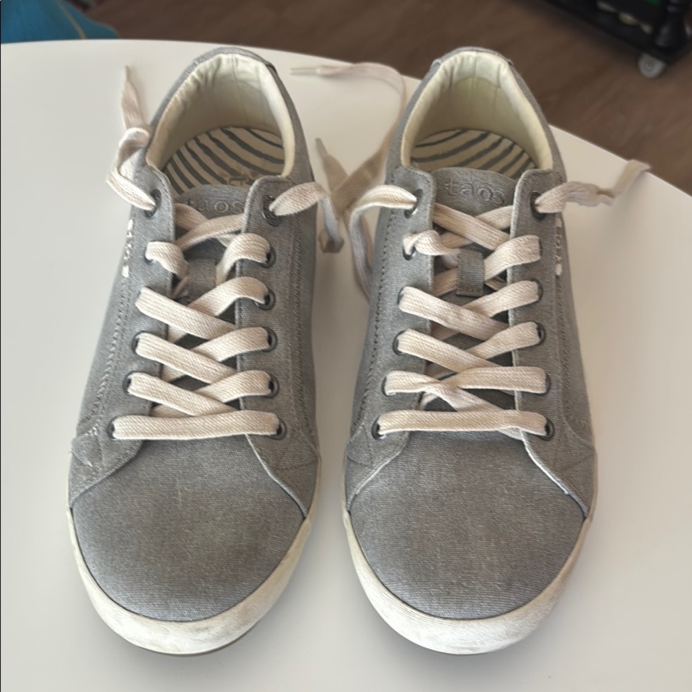 Taos Footwear Gray Canvas Sneakers